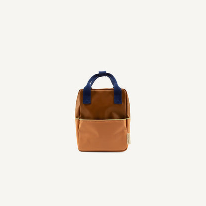 Small Colorblock Backpack | Treehouse Brown + Morning Sky