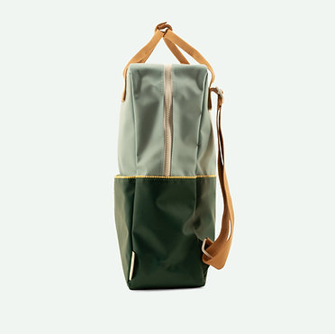Large Colorblock Backpack | Island Blue + Green Meadow