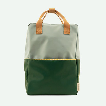 Large Colorblock Backpack | Island Blue + Green Meadow
