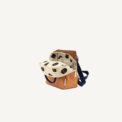 Small Colorblock Backpack | Treehouse Brown + Morning Sky