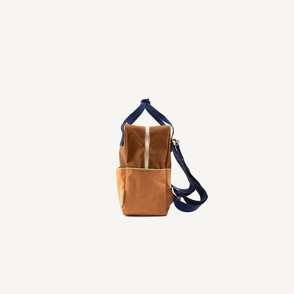 Small Colorblock Backpack | Treehouse Brown + Morning Sky