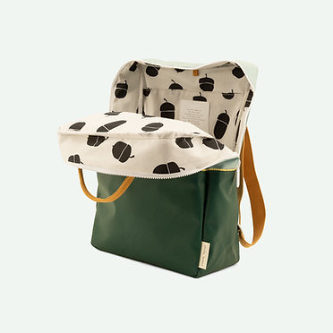 Large Colorblock Backpack | Island Blue + Green Meadow