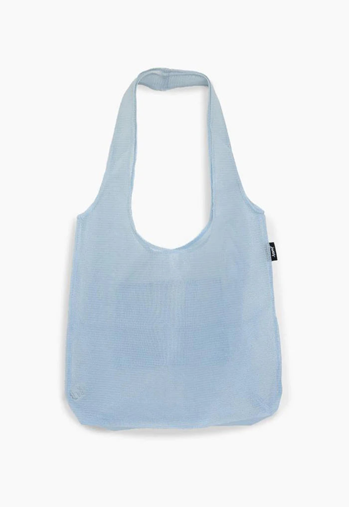 Pale blue tote store bag